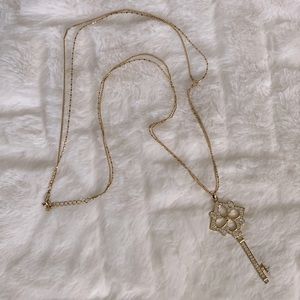 Long Necklace with Key Charm